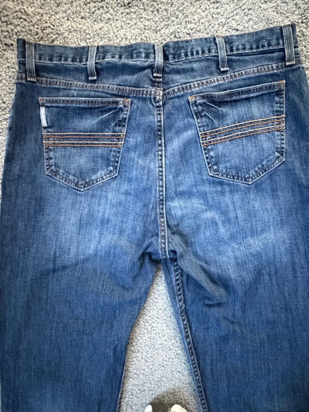 Cinch Silver Label Straight Leg Jeans 38x32 Dark Stone Wash Cotton- VERY Good UC